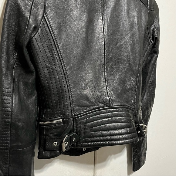 Zara Genuine Leather Moto Jacket ASO Kendall & Kylie Jenner, Size XS - Picture 11 of 16